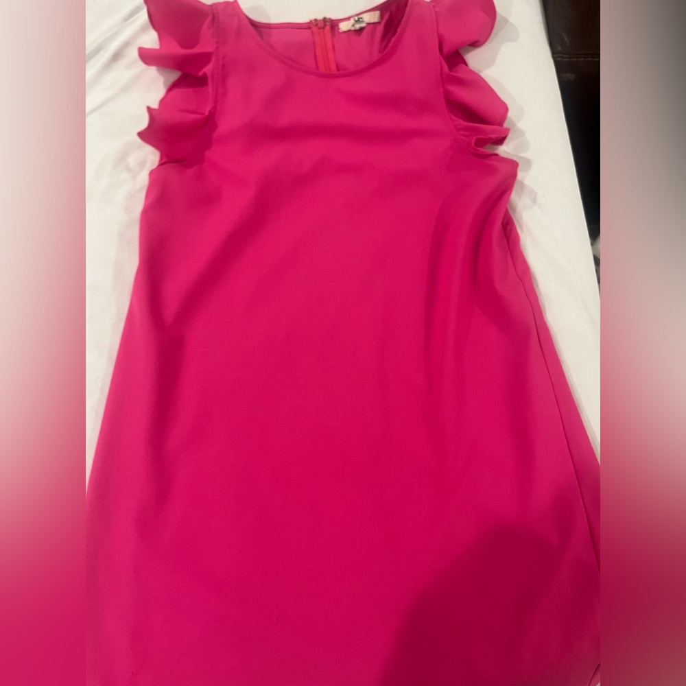 Ya Los Angeles Pink ruffle sleeve dress